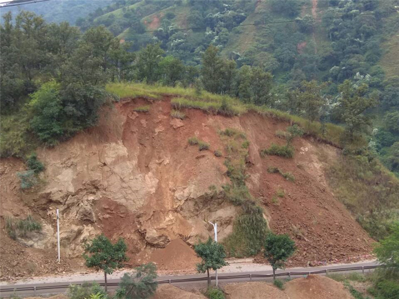 省道214线K72+600处滑坡治理工作主体完工